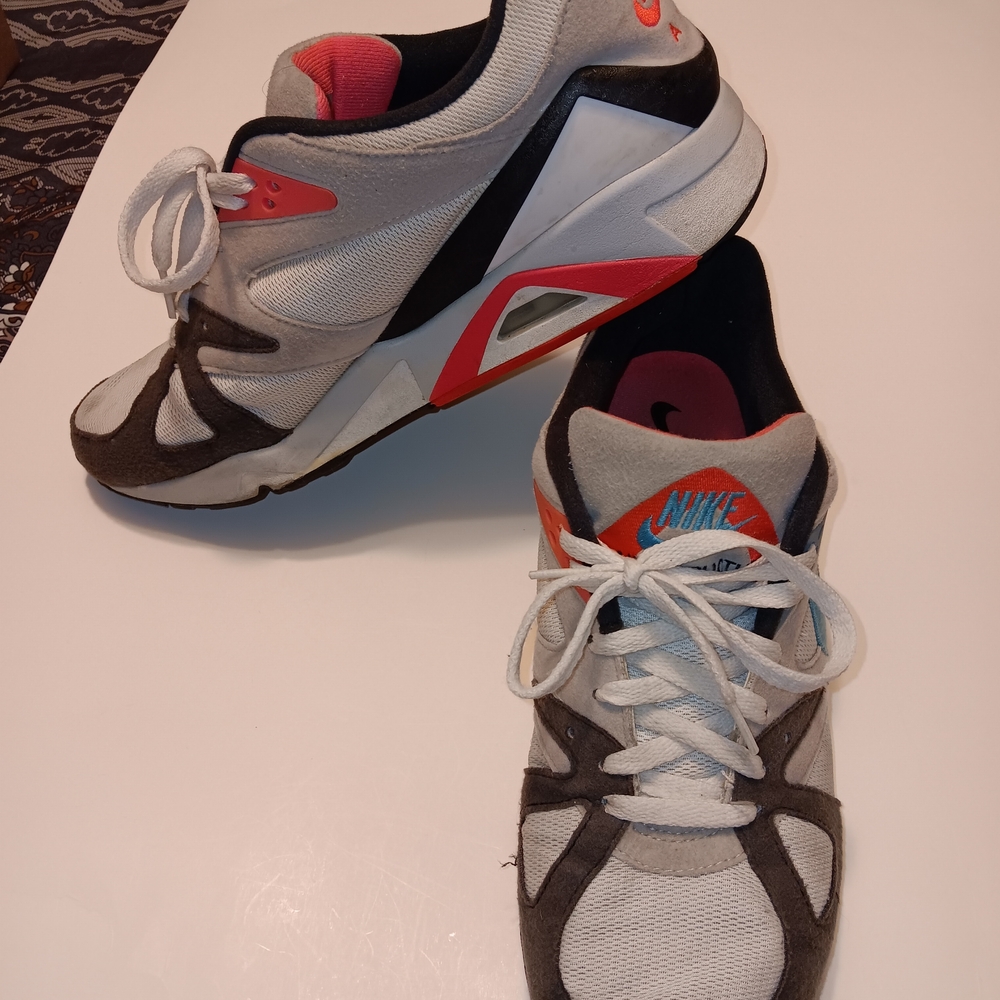 Nike Air Structure OG Shoes (CV3492-100)Preowned Teal Blue Grey White Men'sSz 13